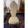 Image 1 : Vintage Upholstered Claw Foot Throne Chair - Accent Chair 23x24x58