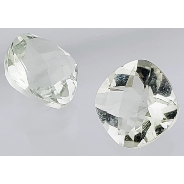 Green Amethyst Pair (3.82 ct total, 8×5.5 mm)