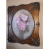 Image 3 : Pair of Ornate Wood Framed Floral Paintings 21 1/2 w 25 1/2 h