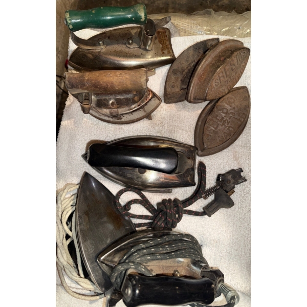 Collection Of Various Sad /Flat Irons- Heats On The Stove! Cast Iron Vintage
