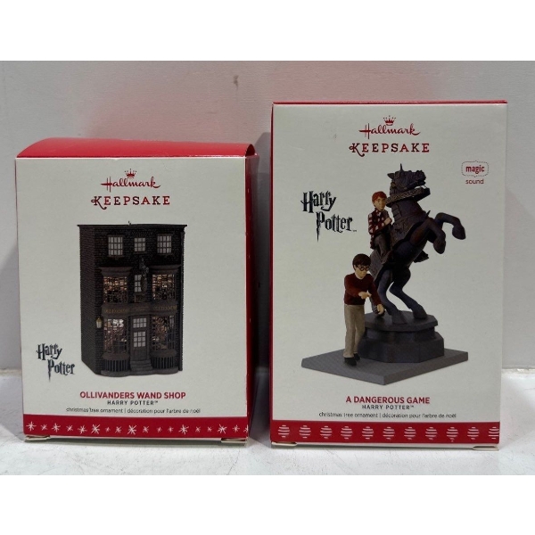 Harry Potter- Ollivanders Wand Shop, A Dangerous Game Hallmark Ornaments