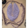 Image 2 : Costume Jewelery - Purple Beaded Belt & Necklace & More