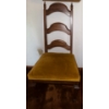 Image 4 : 8 Piece Vintage Dark Oak Dining Set w/ Velvet Upholstery 53x44x30