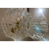 Image 6 : Extra Large Luxury Bell Shaped Ornate Crystal Chandelier w/Gold-toned Frame- Cascading Prisms