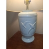 Image 2 : Ceramic Birds Lamp 27 T to Finial and Bed Side Table w/ Drawer and Shelf 18 W, 16 D, 23 T