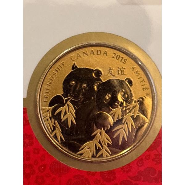 2019 $8 Pandas: A Golden Gift of Friendship - Pure Silver Coin with Gold Plating