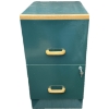 Green Wood Trimmed Locking File Cabinet - 14W, 19D, 27T 