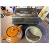 Image 1 :  Black Beauty oven roaster, Bean Pot, and vintage round cake pan. 