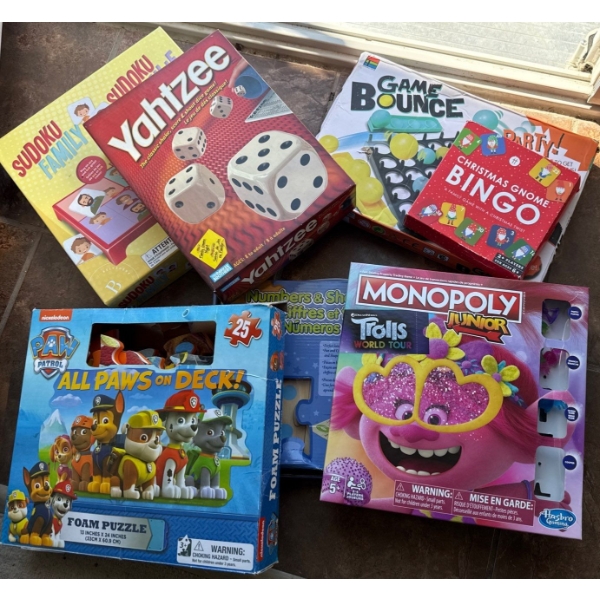 Family Board Game Collection - Monopoly Troll Yahtzee Paw Patrol & More