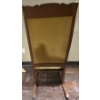 Image 5 : Mid Century Oak Upholstered Nursing Rocker 36"Tall