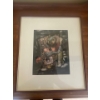 Surrealist stone lithograph, signed K P, believed to be Amercian surealist artist, Kate Pears