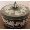 Image 2 : Wedgwood Jasperware Items: Box, Trinket Dish, and Tabletop Lighter