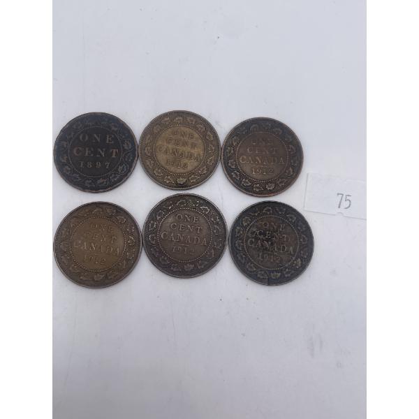 Canadian Large Pennies 