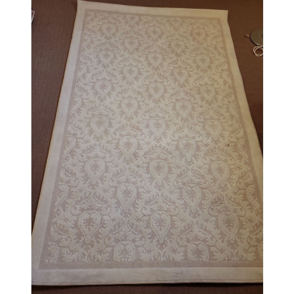 Nuetral Ivory Tone Area Rug 3ftx5ft 