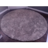 Image 1 : Round Beige Shag Area Rug with Non-Slip Backing