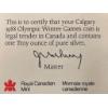 Image 5 : 1986 Royal Canadian Mint $20 Calgary Olympics Silver Coin in Presentation Case