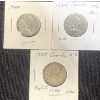 Image 1 : 1944, 1945, and 1948 80% Silver Quarters 5.83 Grams Each