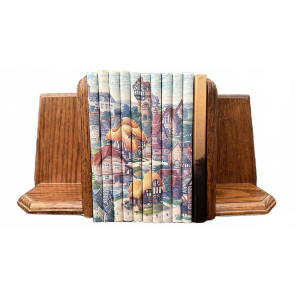 David Winter Cottages Collector's Book Set with Bookends