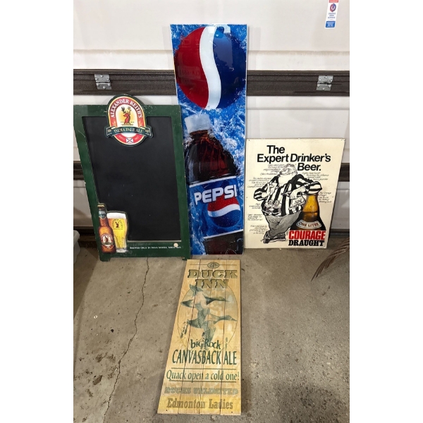 Barware Signage Collection Incl. Pepsi (15x54), Alexander Keiths 