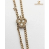 Image 4 : Antique Victorian-Era Muff Slide Watch Chain Gem-Set And Small Pearl Gold Plated