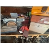 Image 1 : Mastercraft belt and disc sander with extra sanding belts & 3 vintage toolboxes
