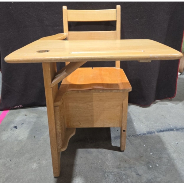 Antique Wooden Students Desk - 23W, 32D, 33T
