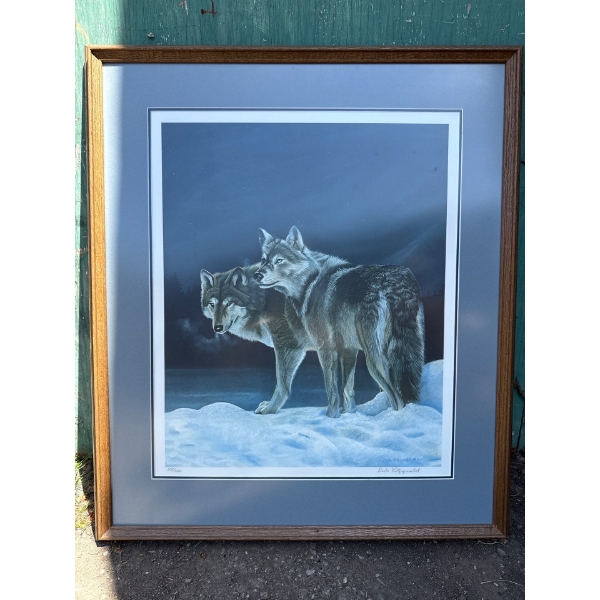 Dale Fitzgerald 255/350 wolf painting 24x34