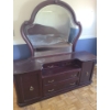 Mahogany Finish Dresser w/ Mirror 72 W, 21 D, 72.5 T