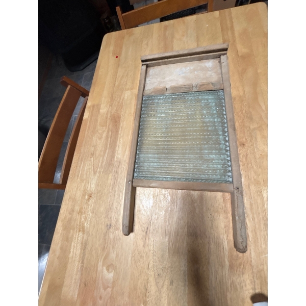 Antique glass washboard