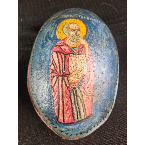 Hand- Painted Stone: St. John- The Evangelist 6 X 9