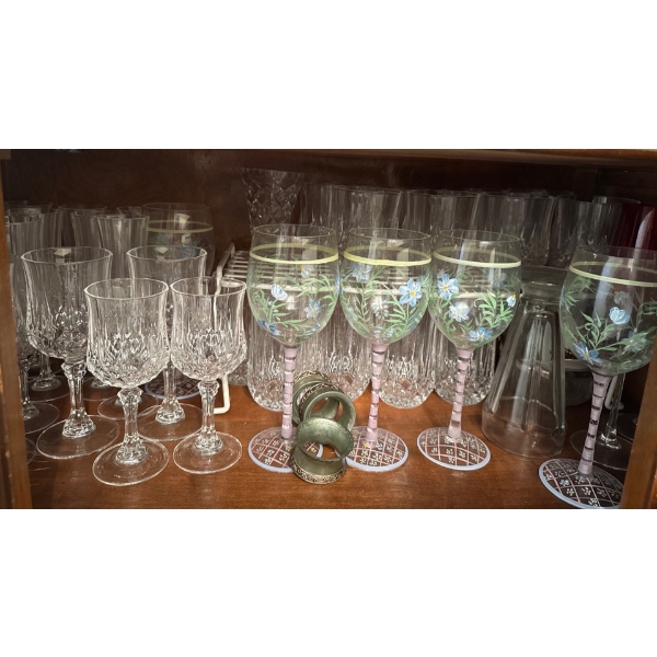 Crystal & Glass Collection Plus China Cabinet Drawer Contents 