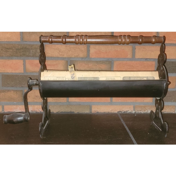 Vintage Metal w/ Wooden Handle Fireplace Accessory 