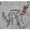 Image 1 : Rusted Metal Harness Components and General Pipe Type Tool Cylinder