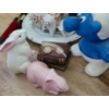 Image 2 : Ceramic Smurf 9 T, Bunny Salt/ Pepper Shakers, Dog Glasses Holder, Metal Plant Stand 14 T and More!