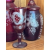 Image 3 : Antique Bohemian Ruby Art Glass Collection - Czech Style 11T