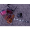 Image 3 : Vintage Automotive Parts Including Spotlights, Antennas, and Emblems