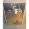 Image 1 : "Monty's Feet" Artist Maclock 26.5 x 38, Needs to be Reattached to Frame, Paint on Ashtray Peeling 