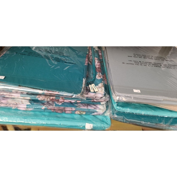 Organizeme Pop Up Collapsible Storage X 8- 2 Sizes, One Partitioned Storage Bin (New in Packages)