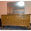 Image 2 : Mid Century Modern Mirror & Dresser Combo  Well Loved But Looking For More ...  53"w x21"d x37" tall