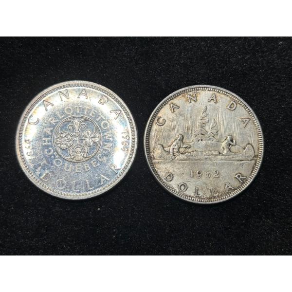 Silver Canadian dollars.800 46.6 g years 1965 & 1962