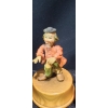 Image 4 : Anri Carved Wooden Music Boxes: Clown w/ Balloon 3.5" Base, 5 T, w/ Fence 4.5" Base, 4.5 T 