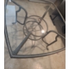 Image 1 : Metal & Glass Table 43 1/2 w 43 1/2 d 28 h, Chairs 26 1/2 w 34 h