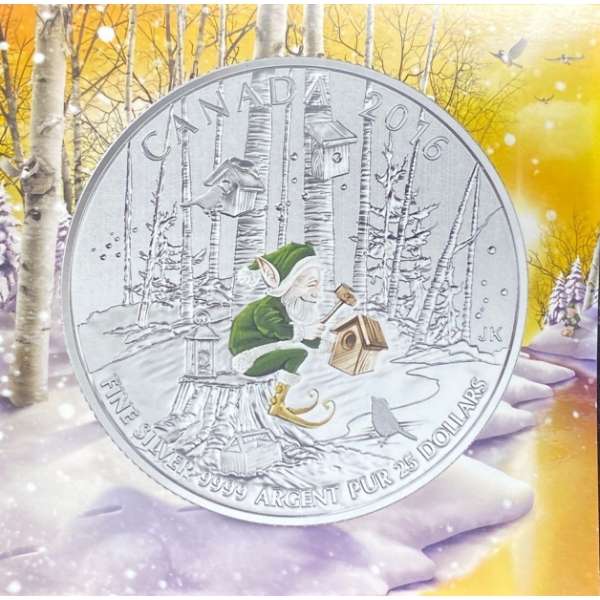 2016 Royal Canadian Mint $25 Woodland Elf Fine Silver Coin 7.96 Grams