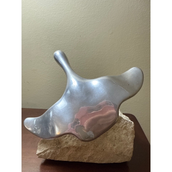 Hoselton Aluminum Art Sculptures, Made in Canada -  Large Bird on Rock (7W, 6T)