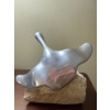 Hoselton Aluminum Art Sculptures, Made in Canada -  Large Bird on Rock (7W, 6T)