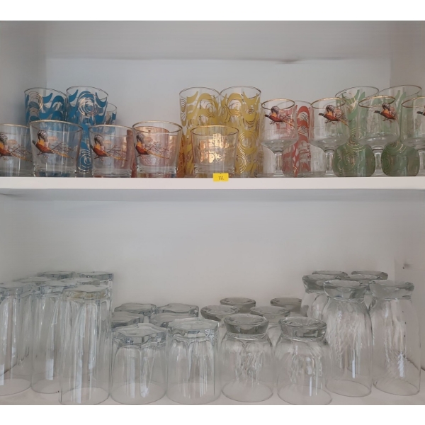 Contents of Cupboard: Drinking Glasses (Some Vintage)