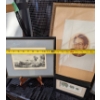 Image 4 : Framed Artwork Collection Including Two Lithographic Prints & Cross-Stitch Portrait