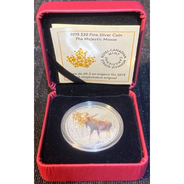 2015 $20 The Magic Moose Fine Silver Coin 31.39 Grams