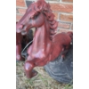 Image 3 : Pair of Ceramic Garden Decor Horse Figurines 15 W, 16 D, 17 T