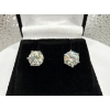Image 1 : 2ct Round Moissanite in Filagree Basket Heads in 925 Silver Earrings